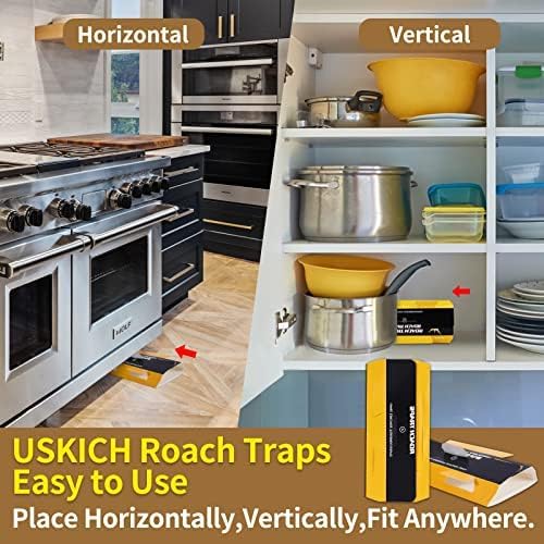 20 Pack Roach Traps, Cockroach Traps Indoor Home, Glue Roach Traps, Child & Pets Safe(Upgrade Recipe) - 图片 2
