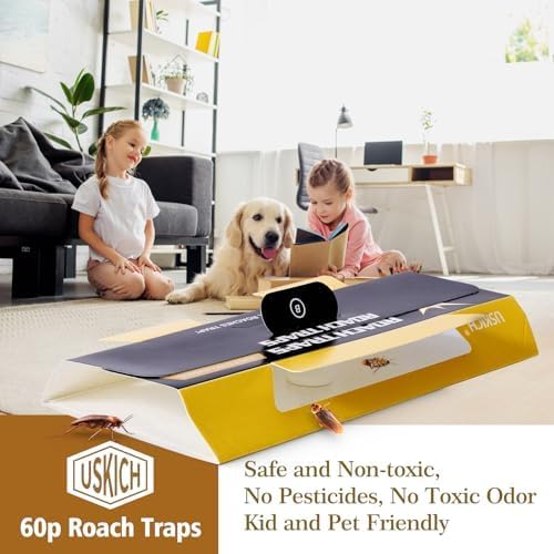 20 Pack Roach Traps, Cockroach Traps Indoor Home, Glue Roach Traps, Child & Pets Safe(Upgrade Recipe) - 图片 4