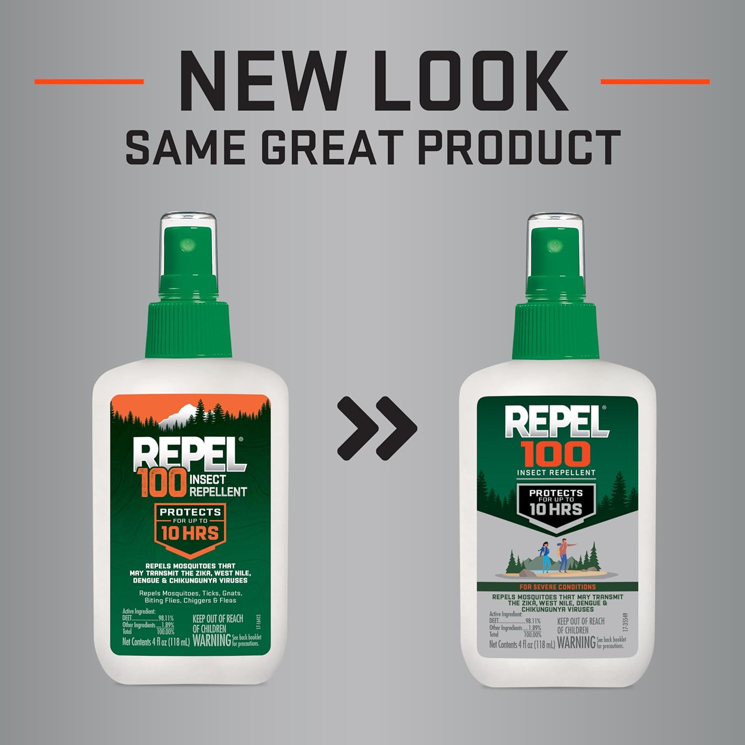 Repel 100 Mosquito and Insect Repellent, 4 Ounces, With DEET, 10-Hour Protection Long-Lasting Insect Repellent Bug Spray Repels Mosquitoes, Ticks, Gnats, Biting Flies, Chiggers And Fleas - 图片 4