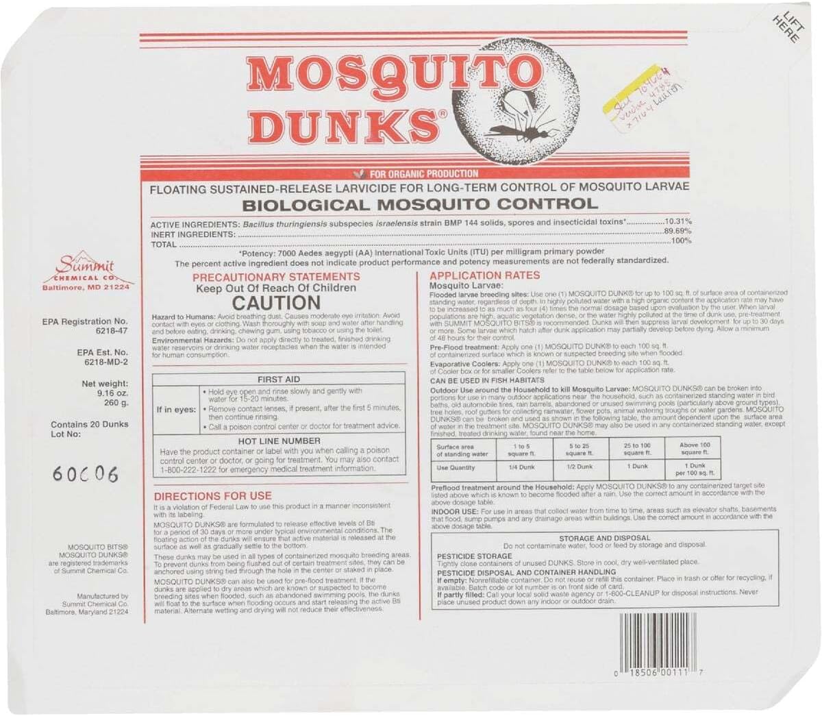 Summit Mosquito Dunk Tablet, 20 Count (Pack of 1) - 图片 6