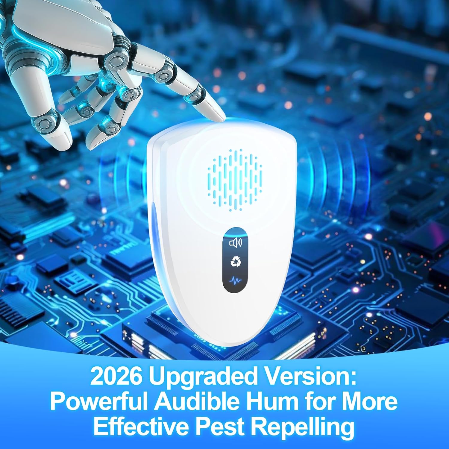 2026 Upgraded Ultrasonic Pest Control Repeller, Mouse Repellent Indoor for Spider Roach Bug Ant Mosquito Rat Mice Insect Deterrent, Mouse Rodent Repellent Ultrasonic Plug in, 3 Mode Switching, 10 PACK - 图片 3