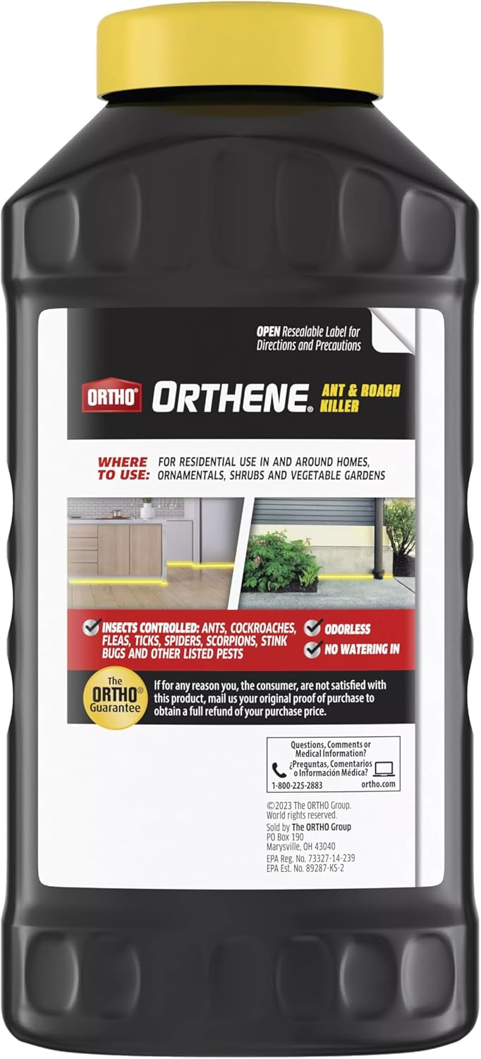 Ortho Orthene Ant and Roach Killer - Long-Lasting Insect Control, Indoor and Outdoor Use, Roach Killer Powder Dust, 1 lb. (2-Pack) - 图片 4