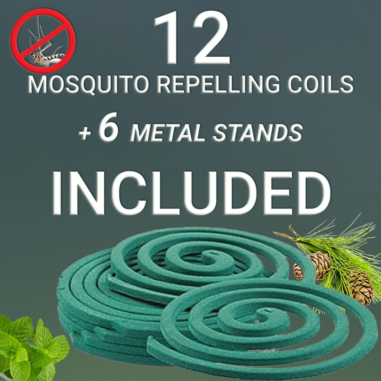 W4W Mosquito Repellent Coils - Outdoor Use Reaches Up to 10 feet - Each Burns for 5-7 Hours (Three Pack Contains 12 coils & 6 Stands) - 图片 8
