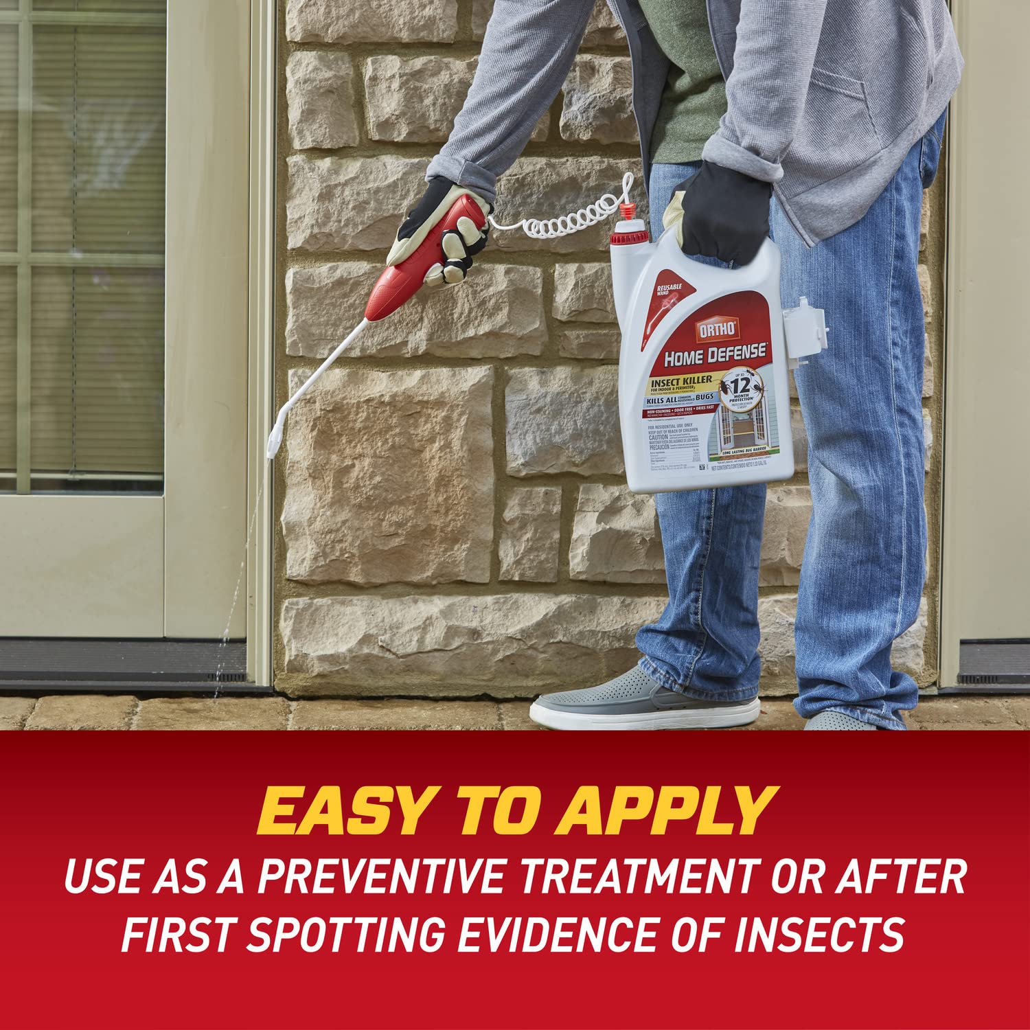 Ortho Home Defense Insect Killer for Indoor and Perimeter2 with Comfort Wand - Ready-To-Use Bug Spray, Kills Ants, Cockroaches & Spiders, 1.33 gal. - 图片 10