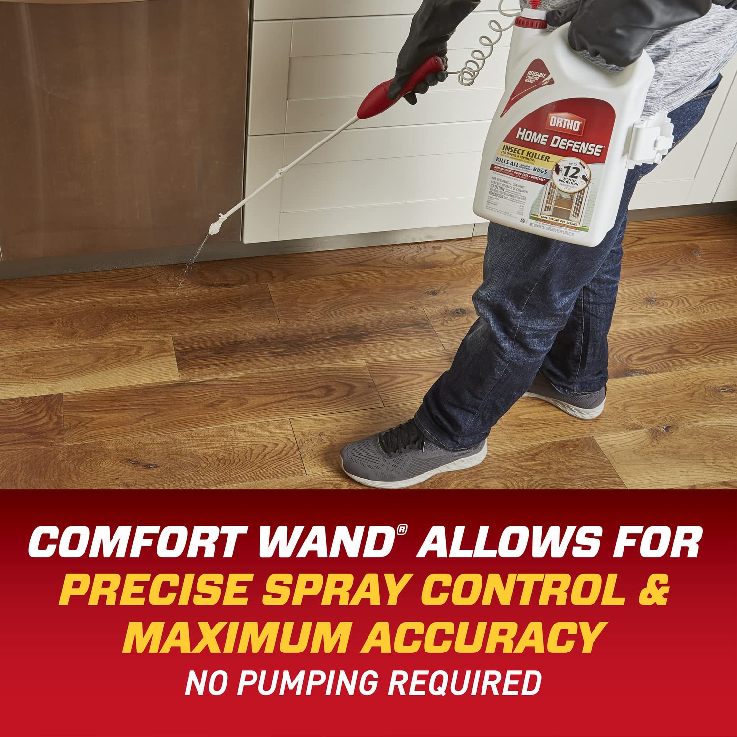 Ortho Home Defense Insect Killer for Indoor and Perimeter2 with Comfort Wand - Ready-To-Use Bug Spray, Kills Ants, Cockroaches & Spiders, 1.33 gal. - 图片 8