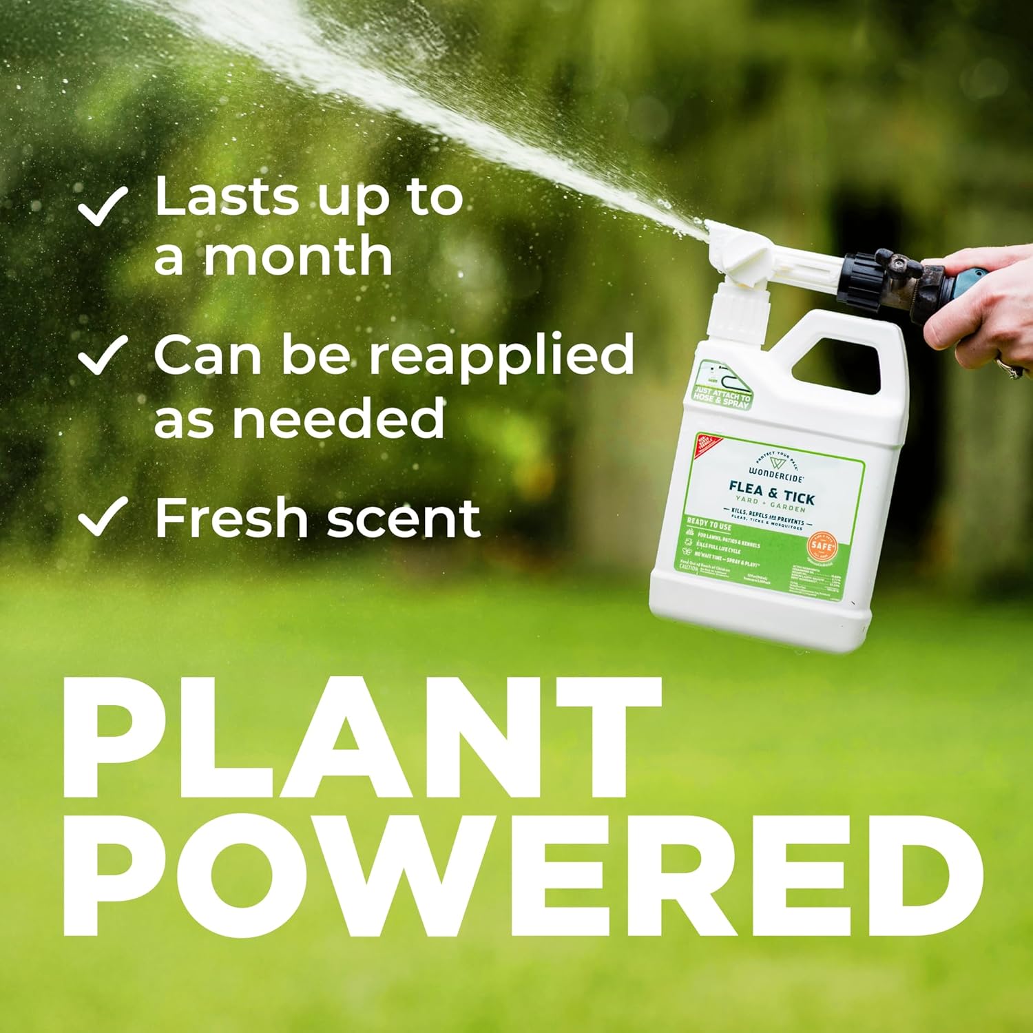 Wondercide - Ready to Use Flea, Tick, and Mosquito Yard Spray with Natural Essential Oils – Mosquito and Insect Killer, Treatment, and Repellent - Plant-Based - Safe Around Pets, Plants, Kids - 32 oz - 图片 7