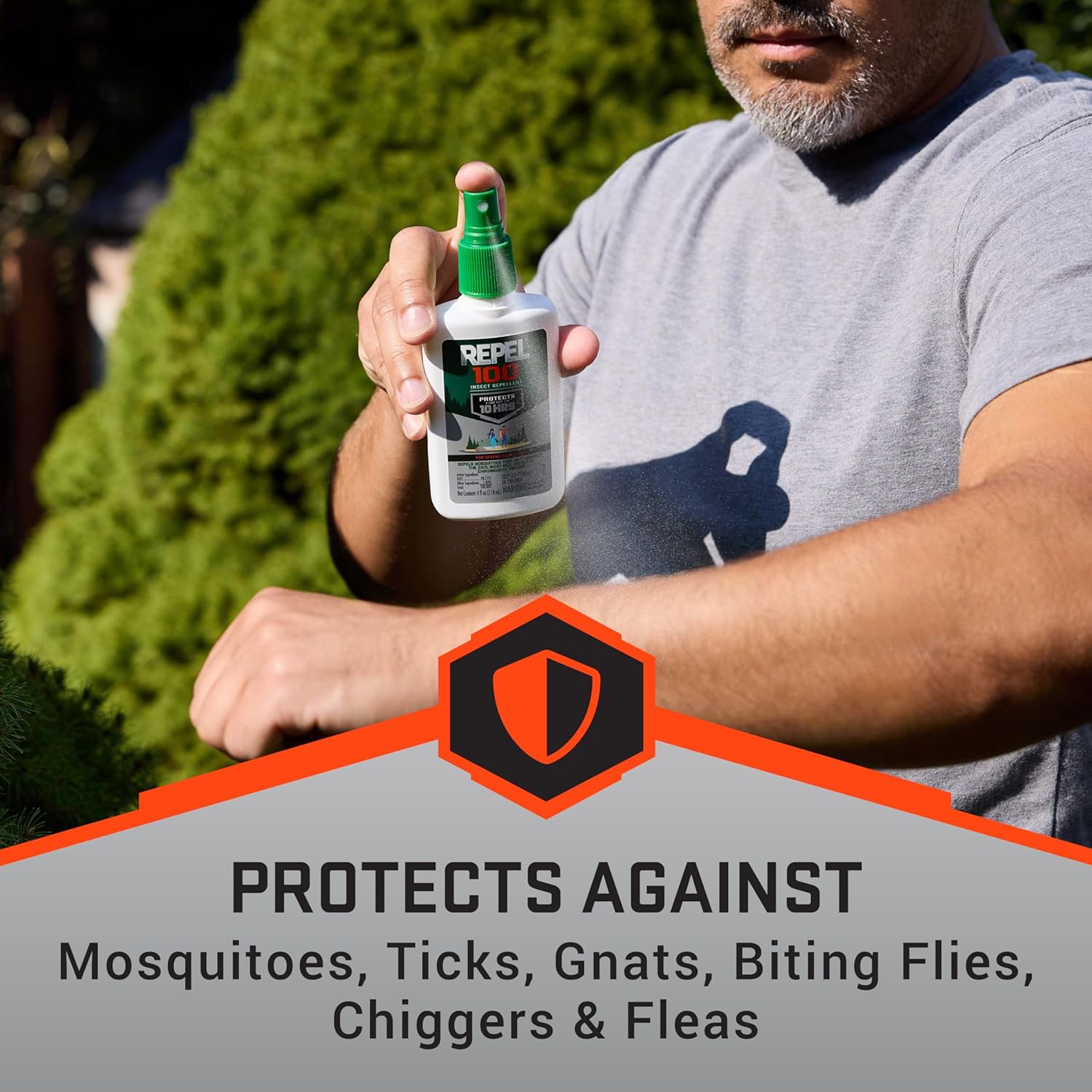 Repel 100 Mosquito and Insect Repellent, 4 Ounces, With DEET, 10-Hour Protection Long-Lasting Insect Repellent Bug Spray Repels Mosquitoes, Ticks, Gnats, Biting Flies, Chiggers And Fleas - 图片 10