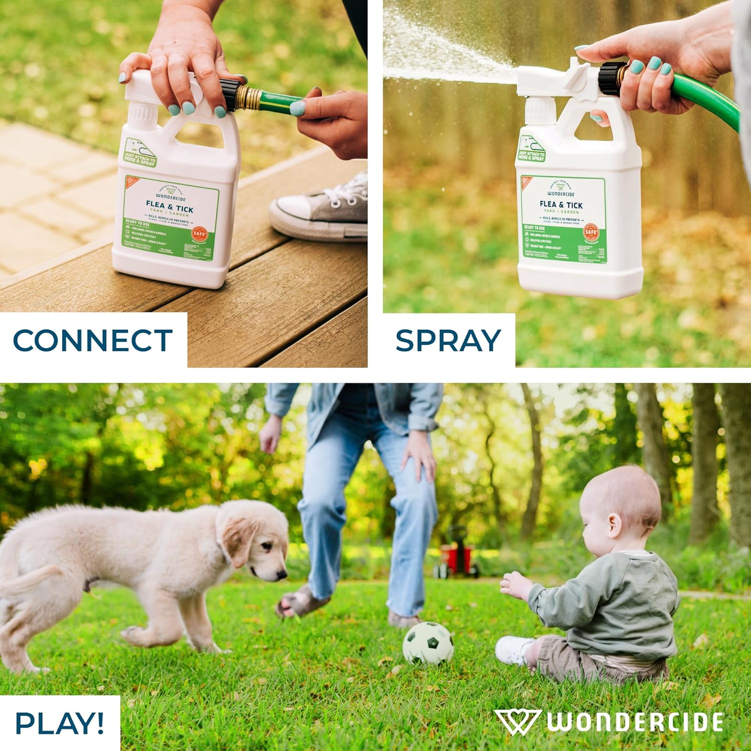 Wondercide - Ready to Use Flea, Tick, and Mosquito Yard Spray with Natural Essential Oils – Mosquito and Insect Killer, Treatment, and Repellent - Plant-Based - Safe Around Pets, Plants, Kids - 32 oz - 图片 5