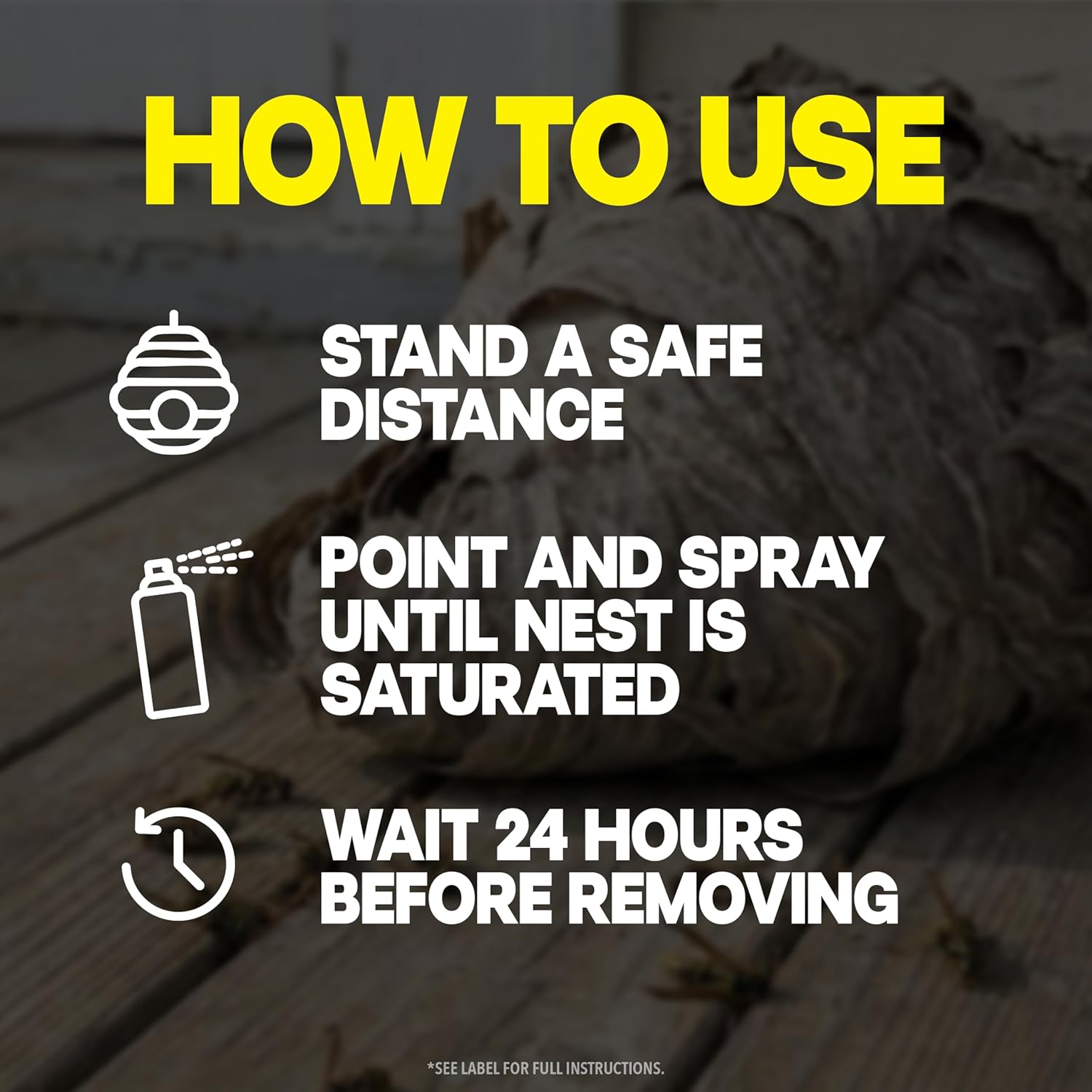 Raid Wasp & Hornet Killer Spray, Kills the Entire Nest, For Paper Wasps, Yellow Jackets, Mud Daubers and more, 14 oz (Pack of 2) - 图片 8
