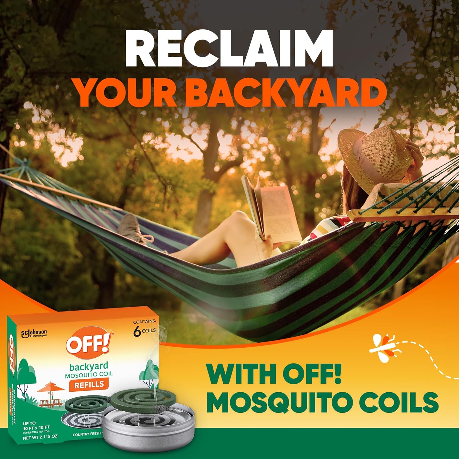 OFF! Backyard Mosquito Repellent Coil Refills, Perfect for Outdoor Patios Country Fresh Scent, 6 Count (Pack of 1) - 图片 8