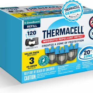 Thermacell Rechargeable Mosquito Repeller Refills; Advanced Repellent Formula Provides 20 Foot Protection Zone; Compatible with Thermacell E-Series & Radius Only; No DEET, Spray or Flame