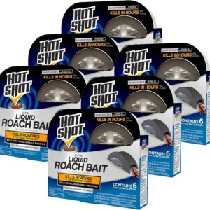 Hot Shot Ultra Liquid Roach Bait 6 Count, Kills In Hours, 6 Pack
