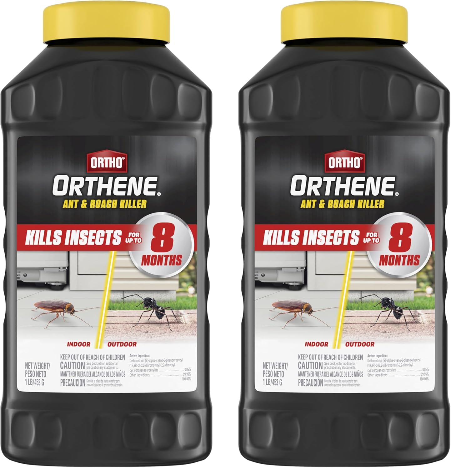 Ortho Orthene Ant and Roach Killer - Long-Lasting Insect Control, Indoor and Outdoor Use, Roach Killer Powder Dust, 1 lb. (2-Pack)